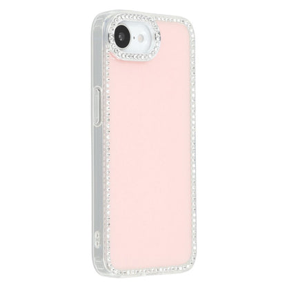 For iPhone 17e / 16e Case Rhinestone Edge Glitter Back TPU + PC IMD Phone Cover