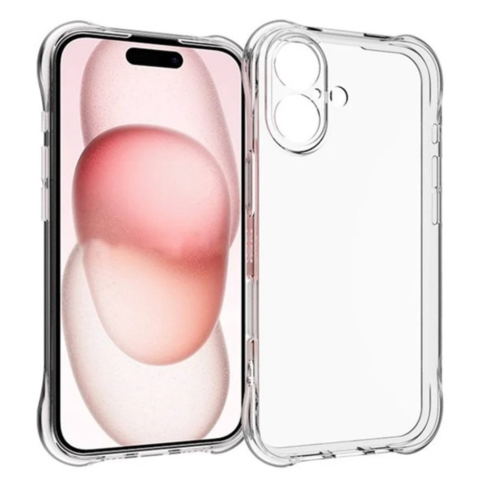WANLONFENG For iPhone 16 Clear TPU Case  TM Series 2.0mm Phone Back Cover