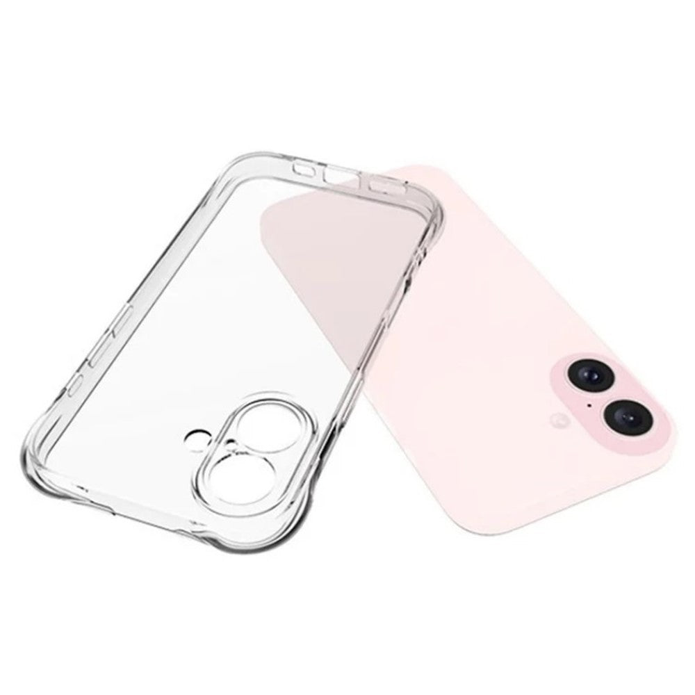 WANLONFENG For iPhone 16 Clear TPU Case  TM Series 2.0mm Phone Back Cover
