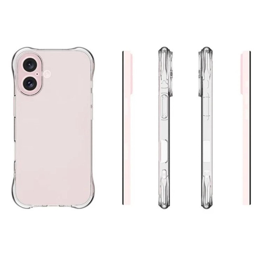 WANLONFENG For iPhone 16 Clear TPU Case  TM Series 2.0mm Phone Back Cover