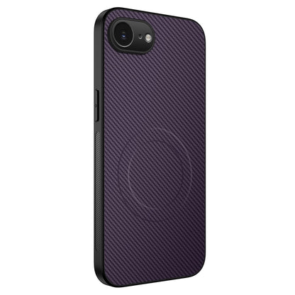 WANLONFENG For iPhone 17e / 16e Case Compatible with MagSafe  TQ Series Carbon Fiber Texture PC TPU Phone Cover