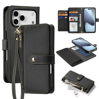DUX DUCIS For iPhone 17 Pro Case  Lawa Series Detachable Magnetic Cowhide Leather Cover Zipper Wallet