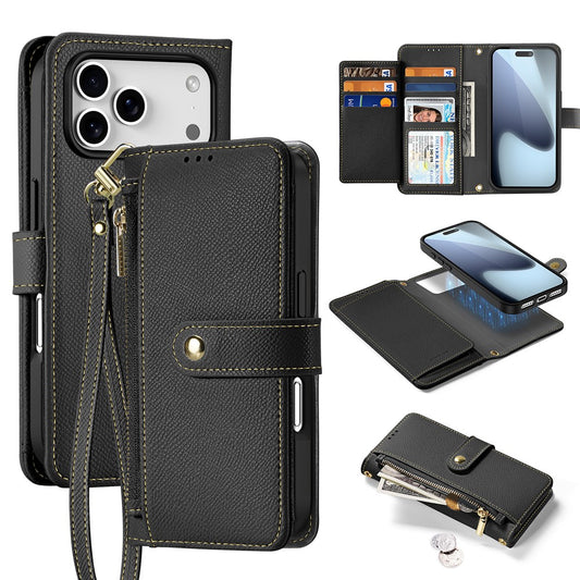 DUX DUCIS For iPhone 17 Pro Max Case  Lawa Series Detachable Magnetic Cowhide Leather Cover Zipper Wallet