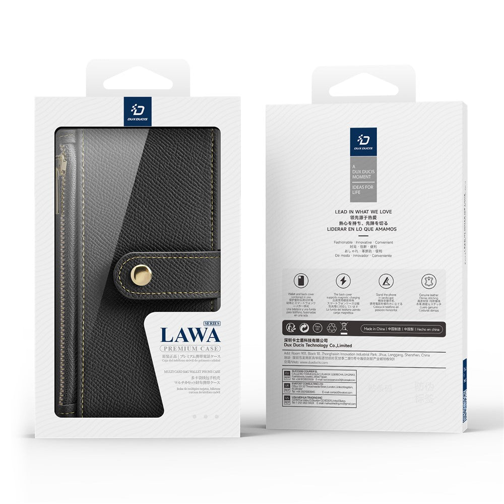 DUX DUCIS For iPhone 17 Pro Max Case  Lawa Series Detachable Magnetic Cowhide Leather Cover Zipper Wallet