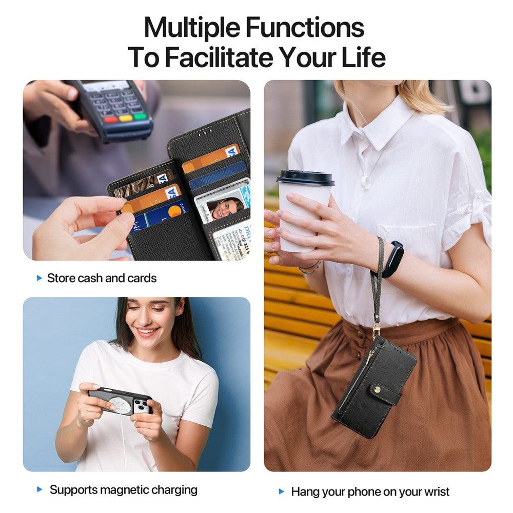 DUX DUCIS For iPhone 17 Pro Max Case  Lawa Series Detachable Magnetic Cowhide Leather Cover Zipper Wallet