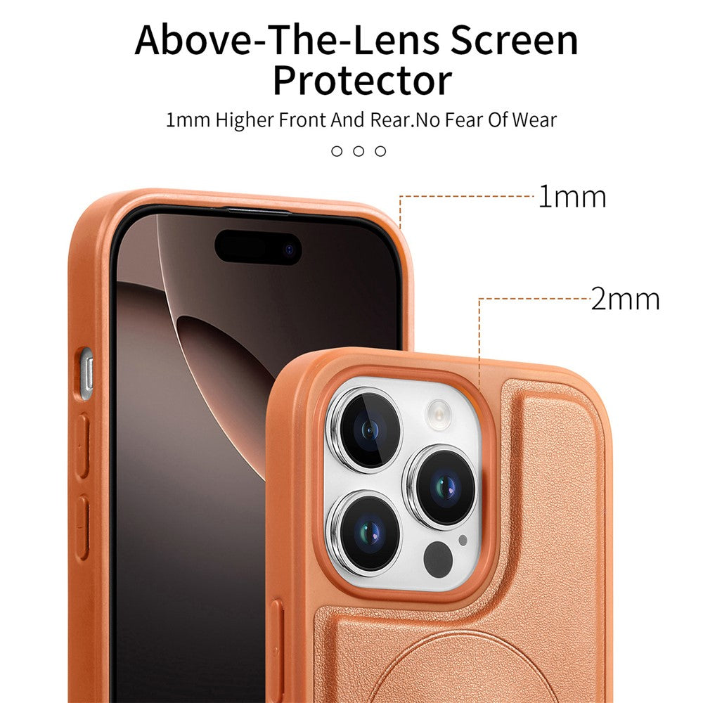 CASENEO For iPhone 15 Pro Magnetic Case  Wristband PU Leather + PC Shockproof Phone Cover