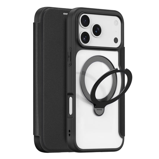 DUX DUCIS For iPhone 17 Pro Max Leather Case  Skin X Pro Series Rotary Kickstand Cover Compatible with MagSafe