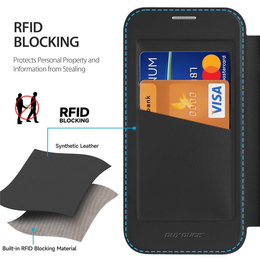 DUX DUCIS For iPhone 17 Pro Max Leather Case  Skin X Pro Series Rotary Kickstand Cover Compatible with MagSafe