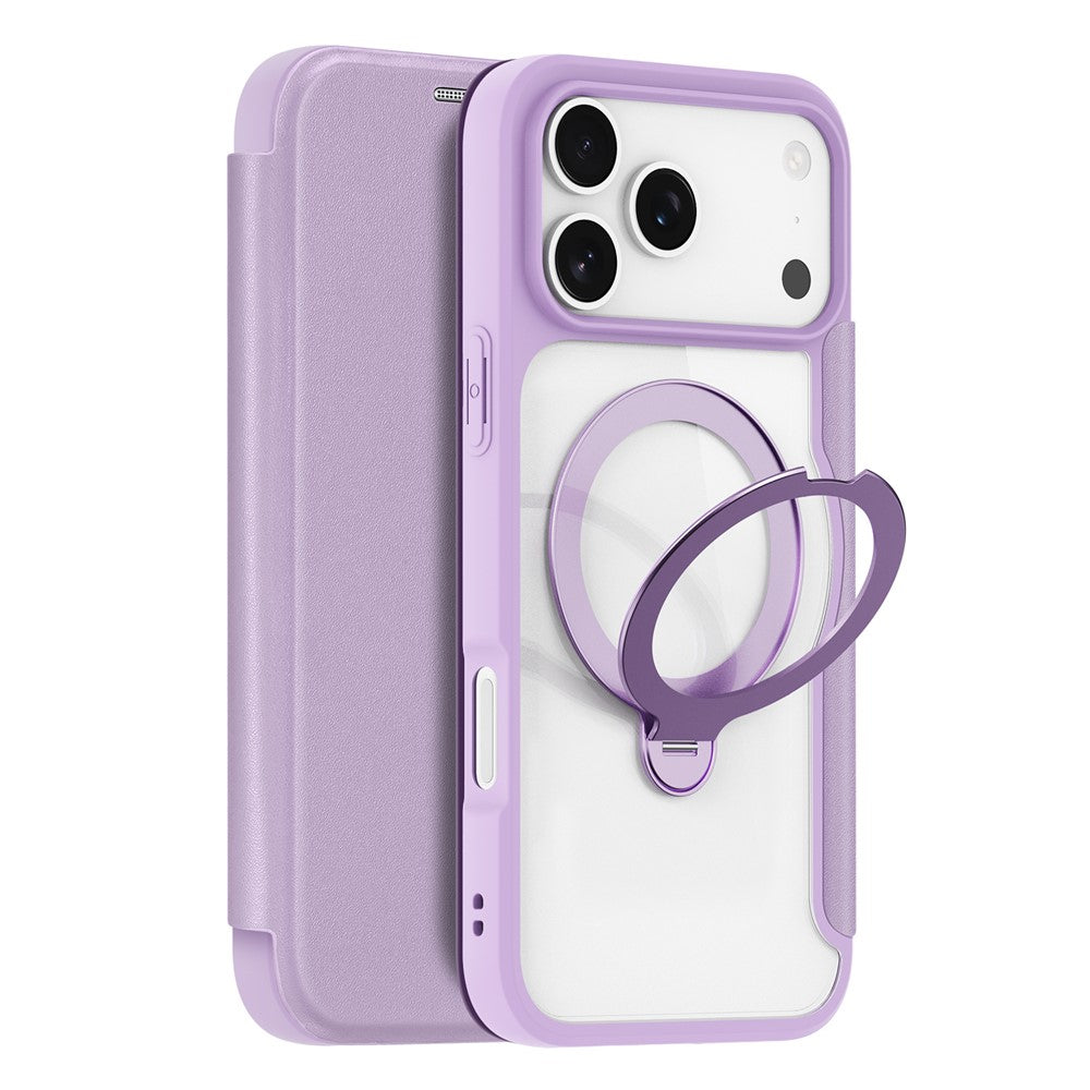 DUX DUCIS For iPhone 17 Pro Max Leather Case  Skin X Pro Series Rotary Kickstand Cover Compatible with MagSafe