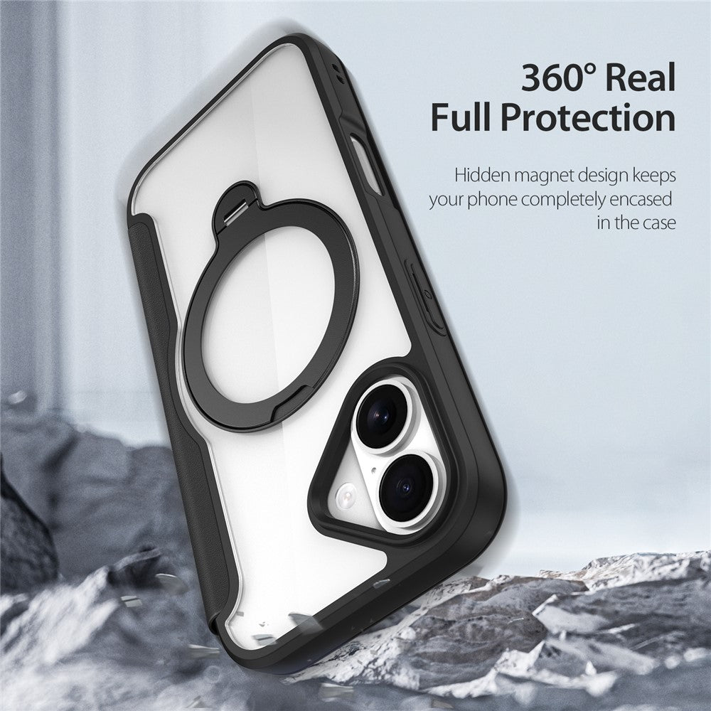 DUX DUCIS For iPhone 17 Leather Case  Skin X Pro Series Rotary Kickstand Cover Compatible with MagSafe