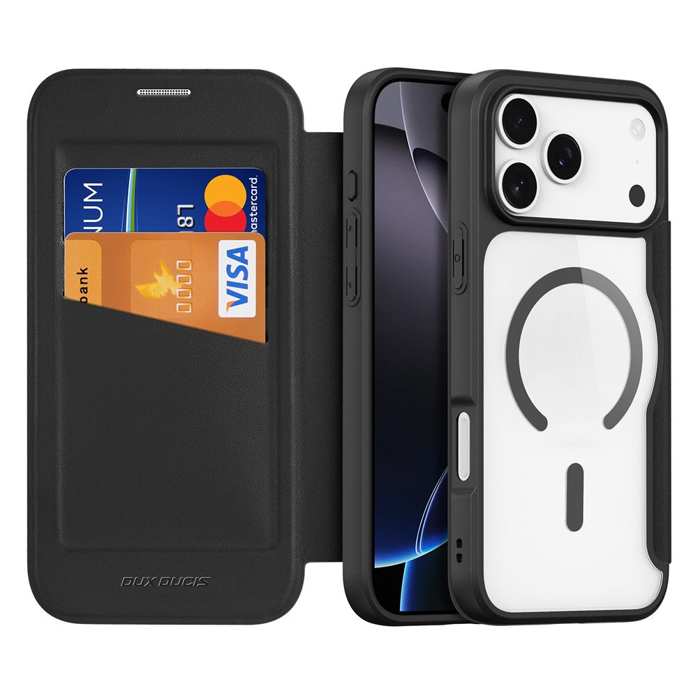 DUX DUCIS For iPhone 17 Pro Leather Case  Skin X Pro Series Flip Cover Compatible with MagSafe