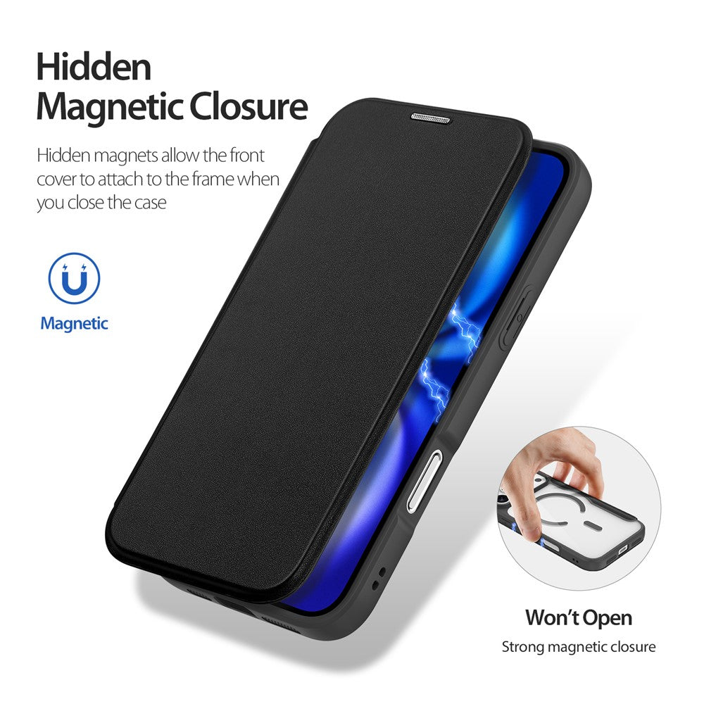 DUX DUCIS For iPhone 17 Pro Leather Case  Skin X Pro Series Flip Cover Compatible with MagSafe