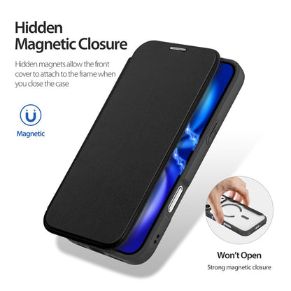 DUX DUCIS For iPhone 17 Pro Leather Case  Skin X Pro Series Flip Cover Compatible with MagSafe