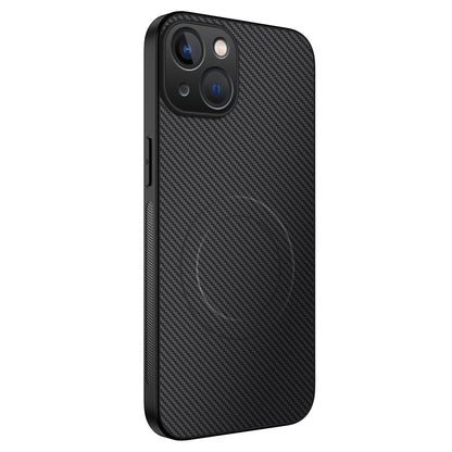 WANLONFENG For iPhone 15 Case Compatible with MagSafe  TQ Series Carbon Fiber Texture PC TPU Phone Cover
