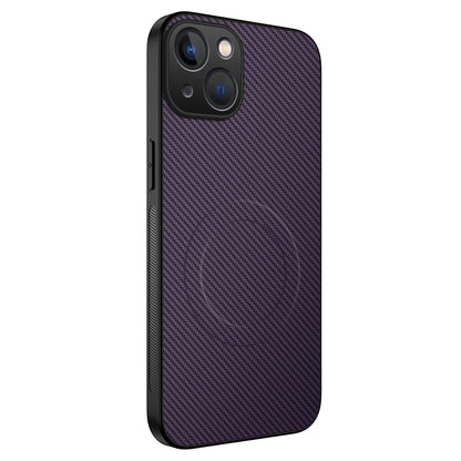 WANLONFENG For iPhone 15 Case Compatible with MagSafe  TQ Series Carbon Fiber Texture PC TPU Phone Cover