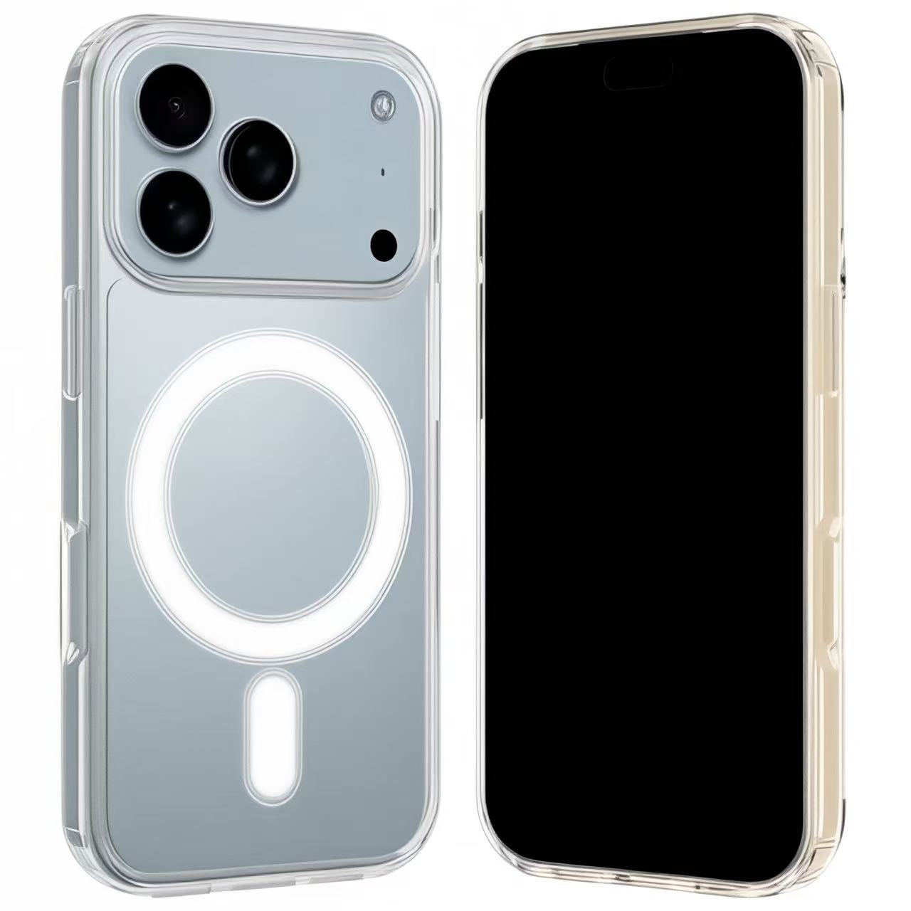 WANLONFENG For iPhone 17 Pro Clear Case Compatible with MagSafe  LM2 Series Phone Cover (Big Lens Hole)