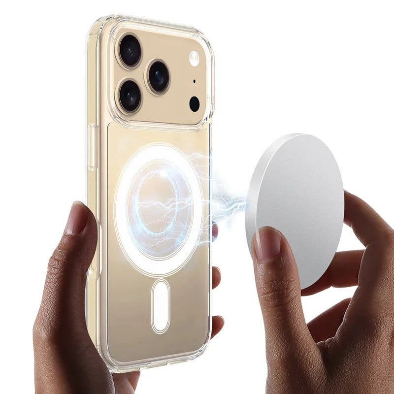 WANLONFENG For iPhone 17 Pro Clear Case Compatible with MagSafe  LM2 Series Phone Cover (Big Lens Hole)