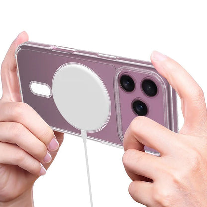 WANLONFENG For iPhone 17 Pro Clear Case Compatible with MagSafe  LM2 Series Phone Cover (Big Lens Hole)