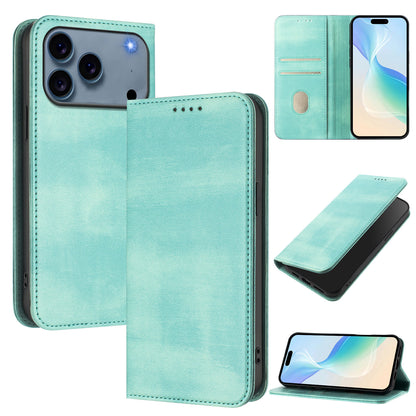 For iPhone 17 Pro Max Wallet Cases Retro Texture RFID Blocking Leather Phone Cover