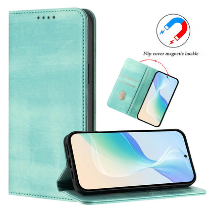 For iPhone 17 Pro Max Wallet Cases Retro Texture RFID Blocking Leather Phone Cover