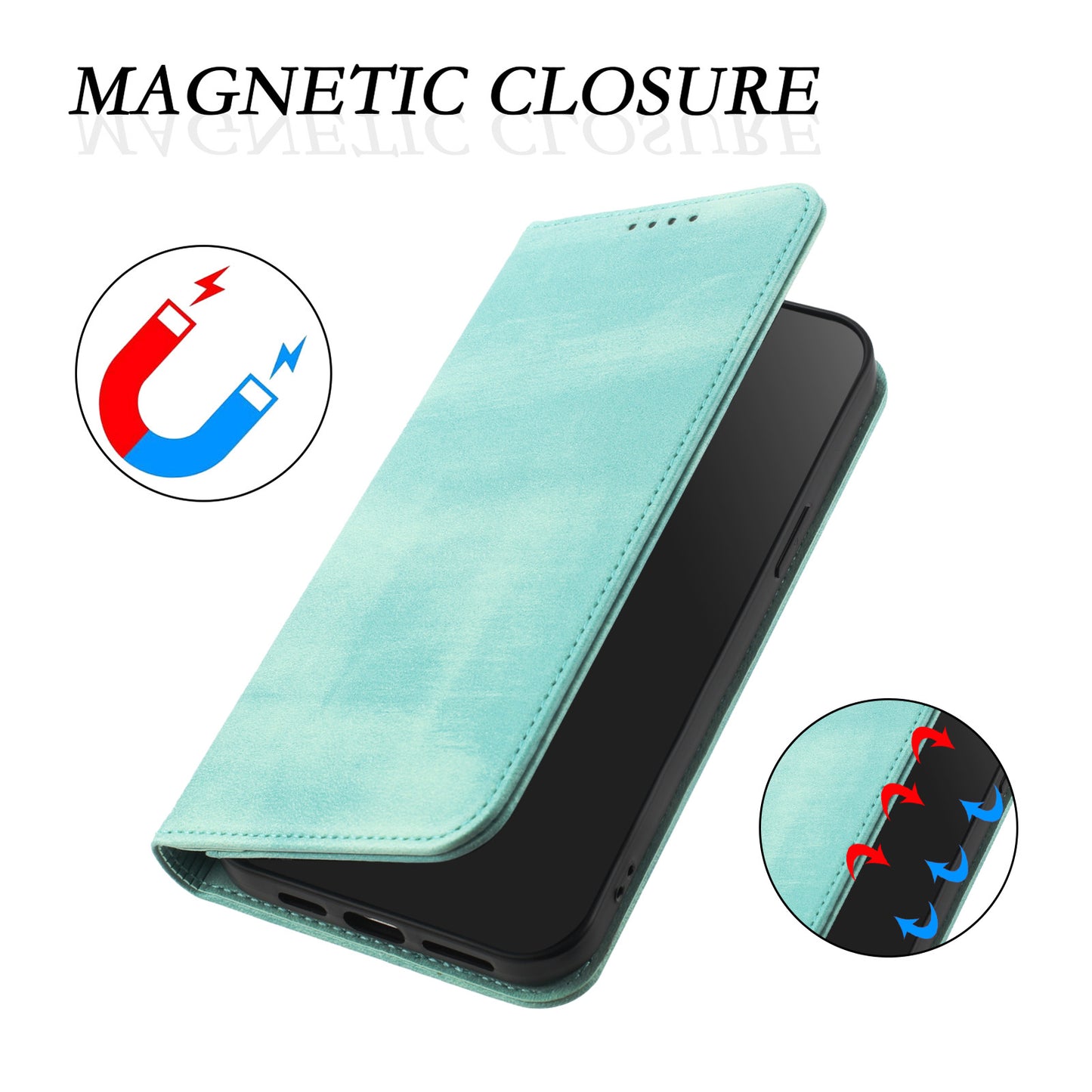 For iPhone 17 Pro Max Wallet Cases Retro Texture RFID Blocking Leather Phone Cover