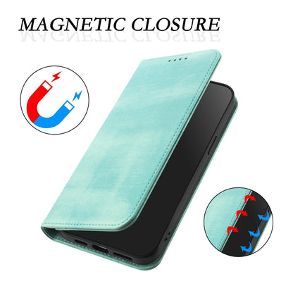 For iPhone 17 Pro Max Wallet Cases Retro Texture RFID Blocking Leather Phone Cover