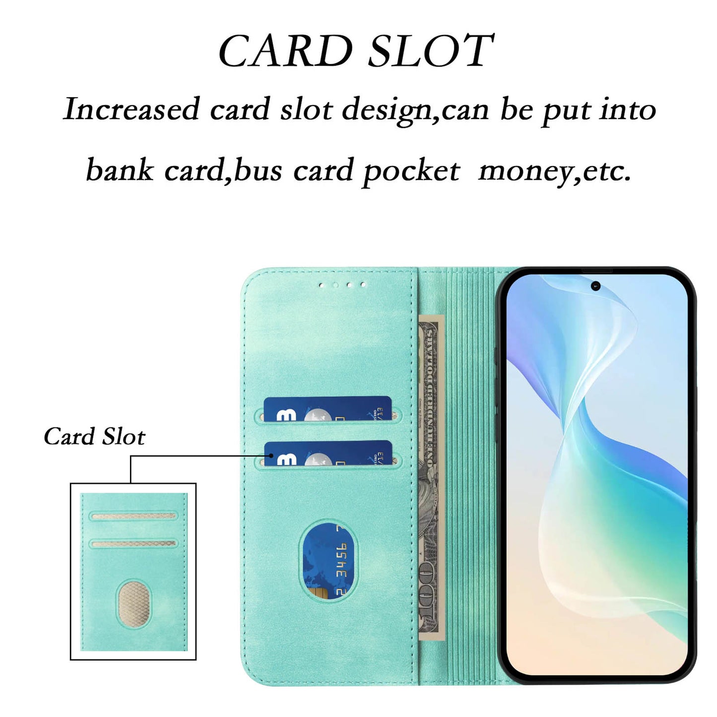 For iPhone 17 Pro Max Wallet Cases Retro Texture RFID Blocking Leather Phone Cover
