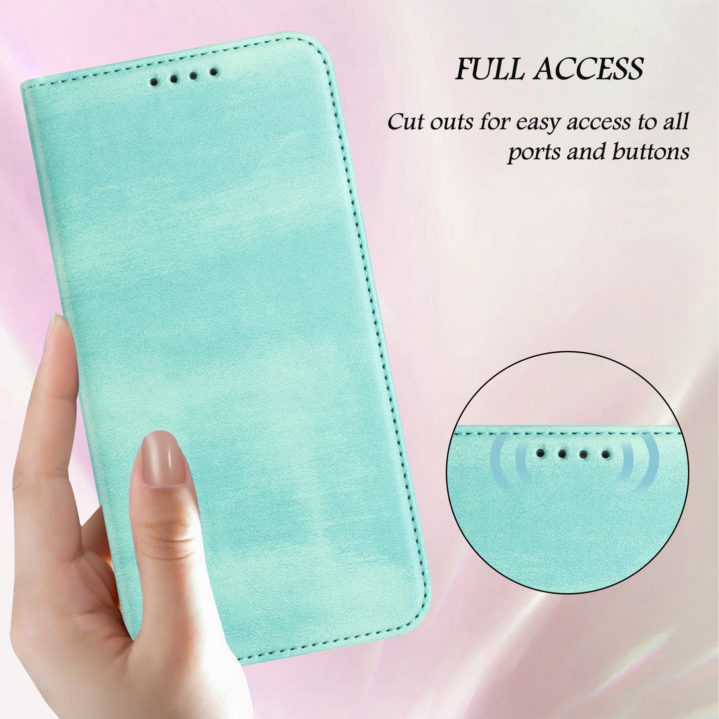 For iPhone 17 Pro Max Wallet Cases Retro Texture RFID Blocking Leather Phone Cover
