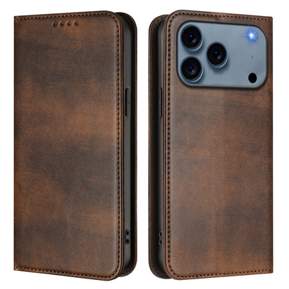 For iPhone 17 Pro Max Wallet Cases Retro Texture RFID Blocking Leather Phone Cover