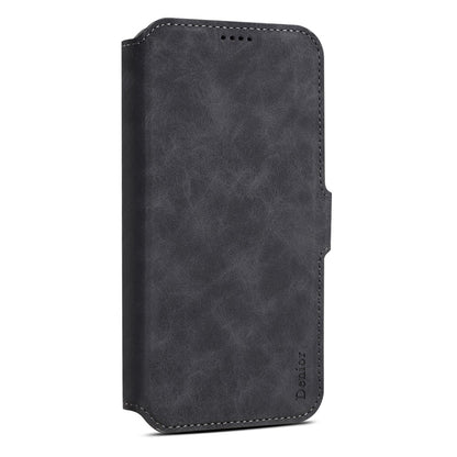 DENIOR B07 For iPhone 16 Pro Max Case Leather + PC Magnetic Detachable Wallet Phone Cover