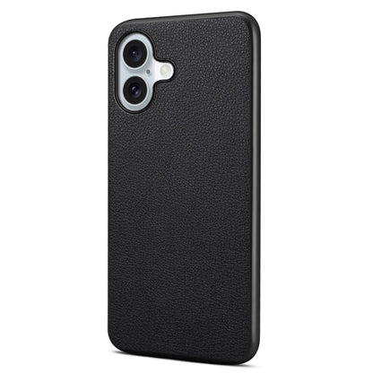 For iPhone 17 Case Calf Texture Leather + PC + TPU Phone Cover