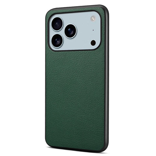 For iPhone 17 Pro Case Calf Texture Leather + PC + TPU Phone Cover