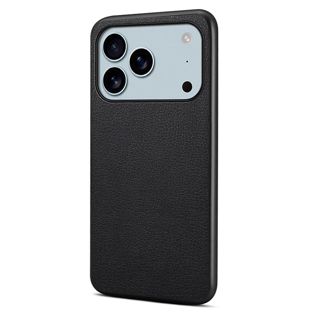 For iPhone 17 Pro Case Calf Texture Leather + PC + TPU Phone Cover