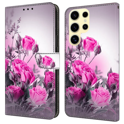 For Samsung Galaxy S25 Ultra Case Wallet Stand Pattern Printing PU Leather Flip Phone Cover