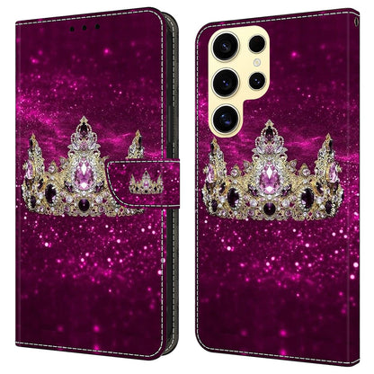 For Samsung Galaxy S25 Ultra Case Wallet Stand Pattern Printing PU Leather Flip Phone Cover