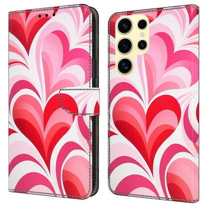 For Samsung Galaxy S25 Ultra Case Wallet Stand Pattern Printing PU Leather Flip Phone Cover