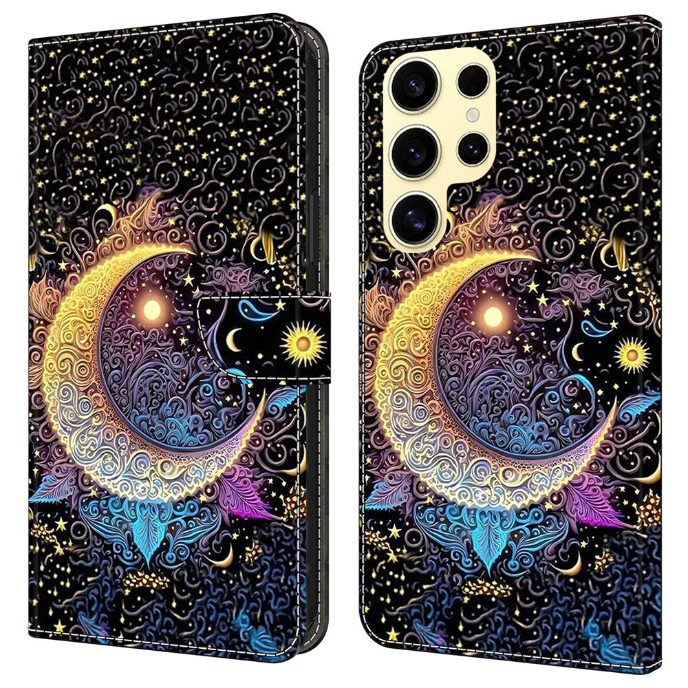 For Samsung Galaxy S25 Ultra Case Wallet Stand Pattern Printing PU Leather Flip Phone Cover