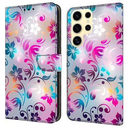 For Samsung Galaxy S25 Ultra Case Wallet Stand Pattern Printing PU Leather Flip Phone Cover