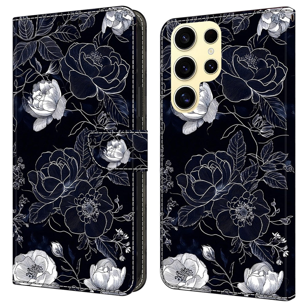 For Samsung Galaxy S25 Ultra Case Wallet Stand Pattern Printing PU Leather Flip Phone Cover