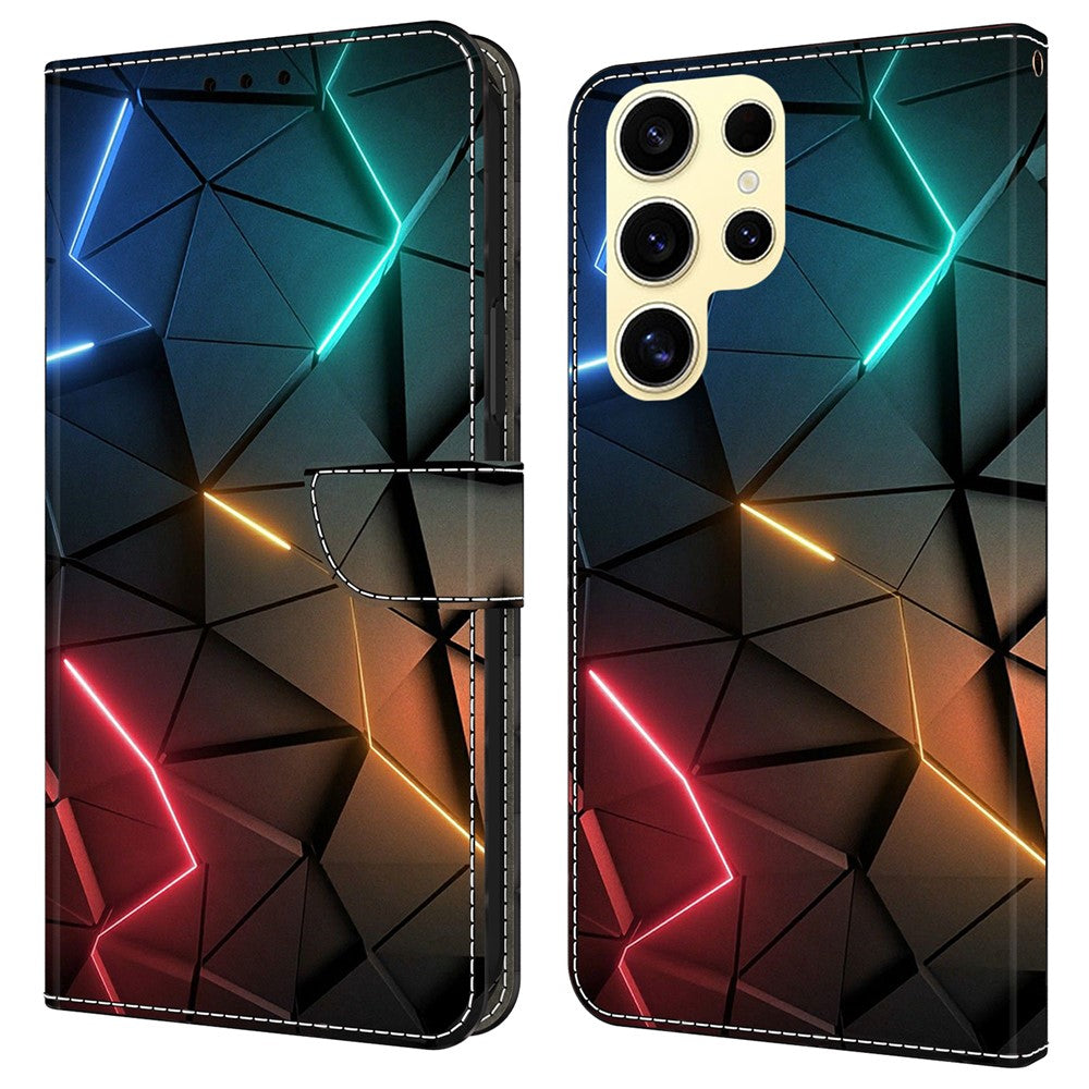 For Samsung Galaxy S25 Ultra Case Wallet Stand Pattern Printing PU Leather Flip Phone Cover