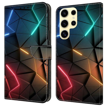 For Samsung Galaxy S25 Ultra Case Wallet Stand Pattern Printing PU Leather Flip Phone Cover