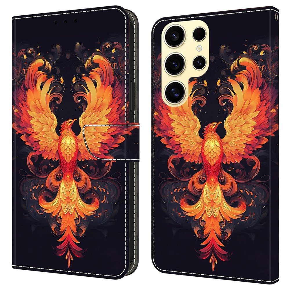 For Samsung Galaxy S25 Ultra Case Wallet Stand Pattern Printing PU Leather Flip Phone Cover