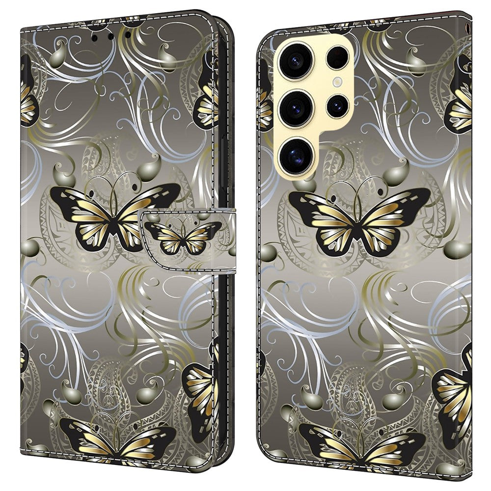 For Samsung Galaxy S25 Ultra Case Wallet Stand Pattern Printing PU Leather Flip Phone Cover