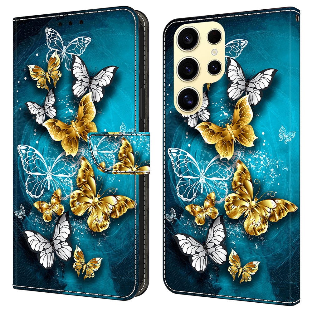 For Samsung Galaxy S25 Ultra Case Wallet Stand Pattern Printing PU Leather Flip Phone Cover