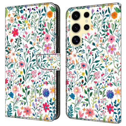 For Samsung Galaxy S25 Ultra Case Wallet Stand Pattern Printing PU Leather Flip Phone Cover