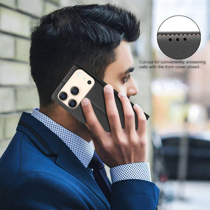 BINFEN COLOR For iPhone 17 Pro Max Leather Case  BF32 Wallet RFID Blocking Phone Cover