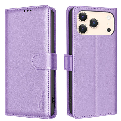 BINFEN COLOR For iPhone 17 Pro Max Leather Case  BF32 Wallet RFID Blocking Phone Cover