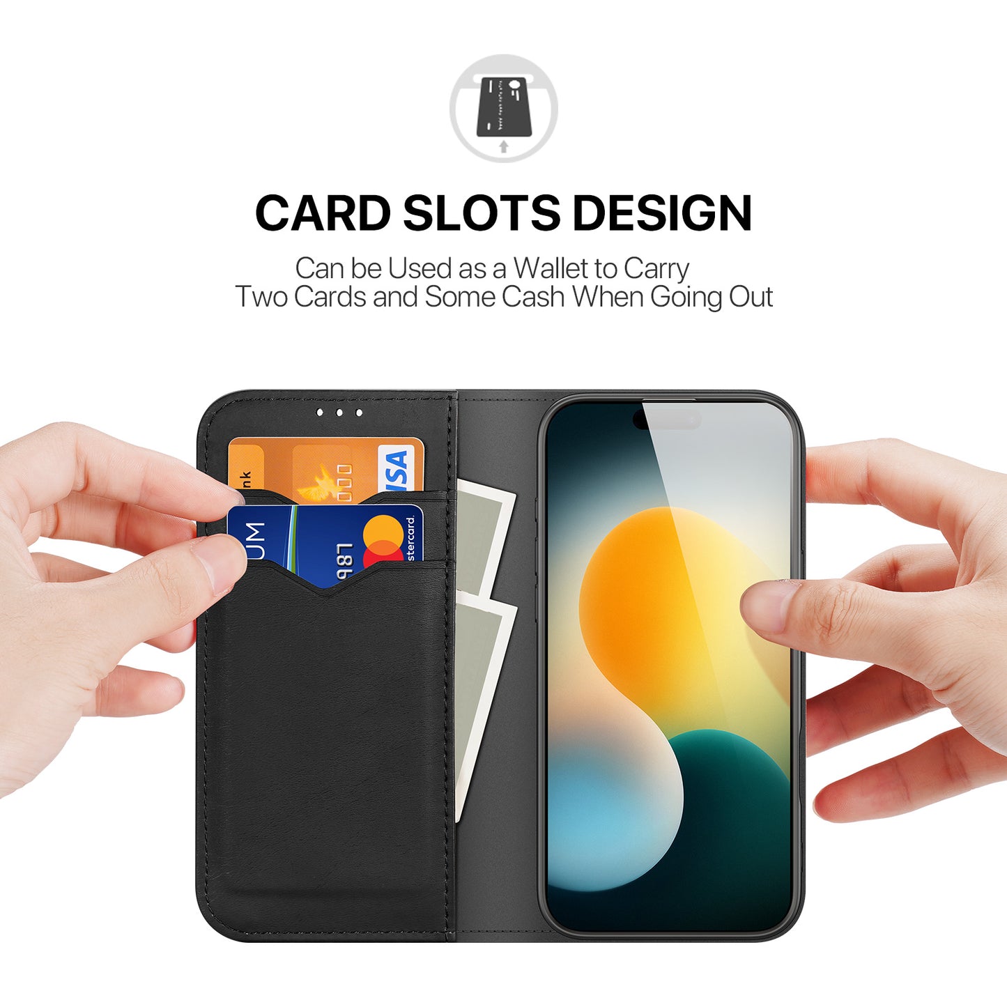 DUX DUCIS For iPhone 17 Pro Max Case  Hivo Series Cowhide Leather RFID Blocking Wallet Stand Flip Phone Cover