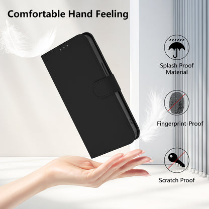 For iPhone 17 Pro Max Case Solid Color Wallet Leather Phone Cover with Strap