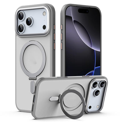 For iPhone 17 Pro Case TPU + Acrylic Hidden Magnetic Kickstand Phone Cover
